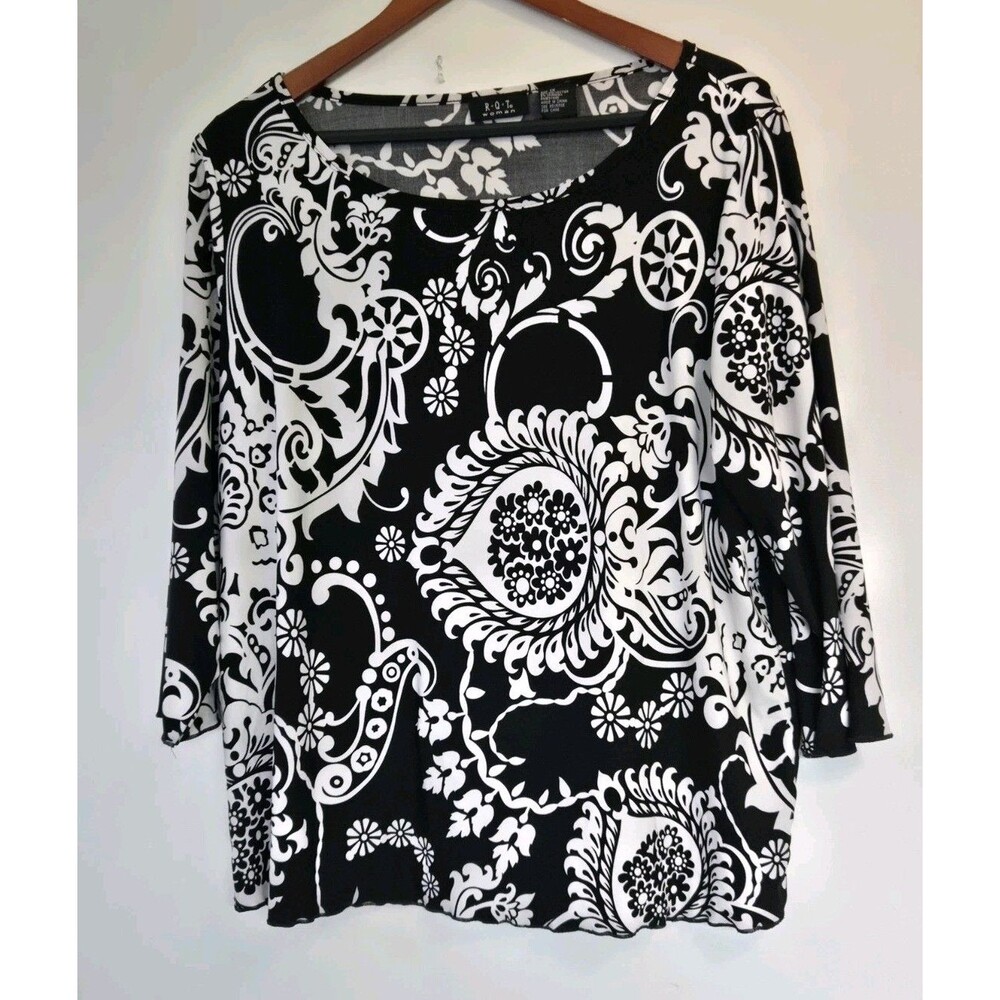 RQT Top Womens 1X Plus Witchy Goth Vamp Whimsigoth Emo Fairy Grunge Punk Paisley